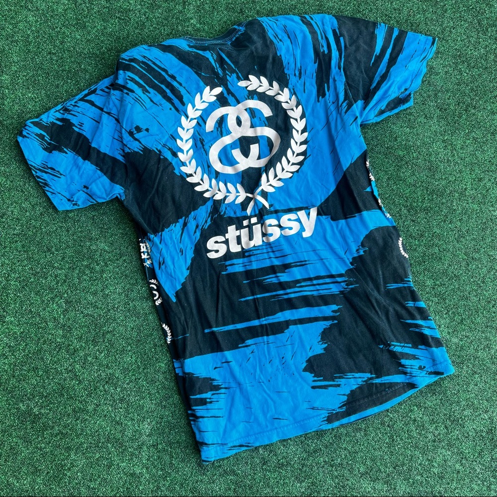 Stussy vintage blue tiger shirt